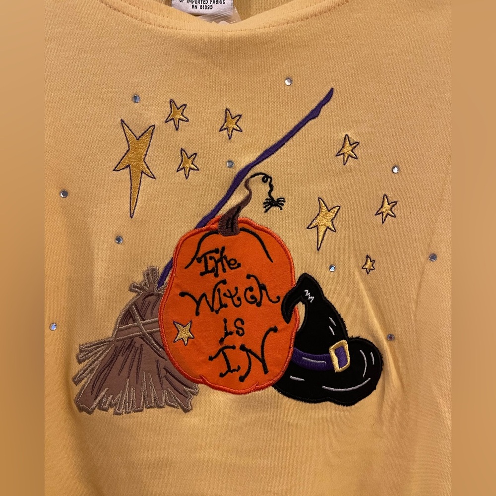 The Quaker Factory Embroidered Halloween Shirt - Picture 2 of 5